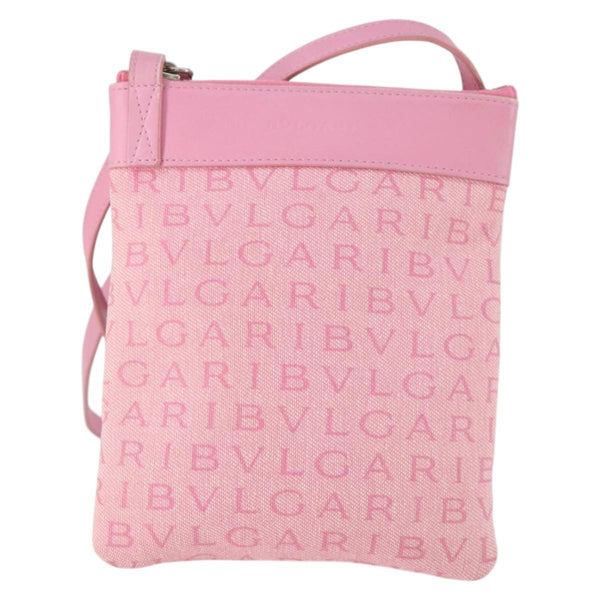 Bvlgari Logomania Shoulder Bag Canvas with Leather - image 1