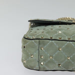 Valentino Garavani Rockstud Spike Flap Bag Quilted Suede Medium - image 9