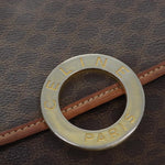 Celine Vintage Macadam Circle Logo Shoulder Bag Canvas and Leather - image 12