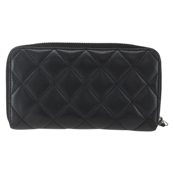 Chanel Zip Around Organizer Wallet Quilted Lambskin Large