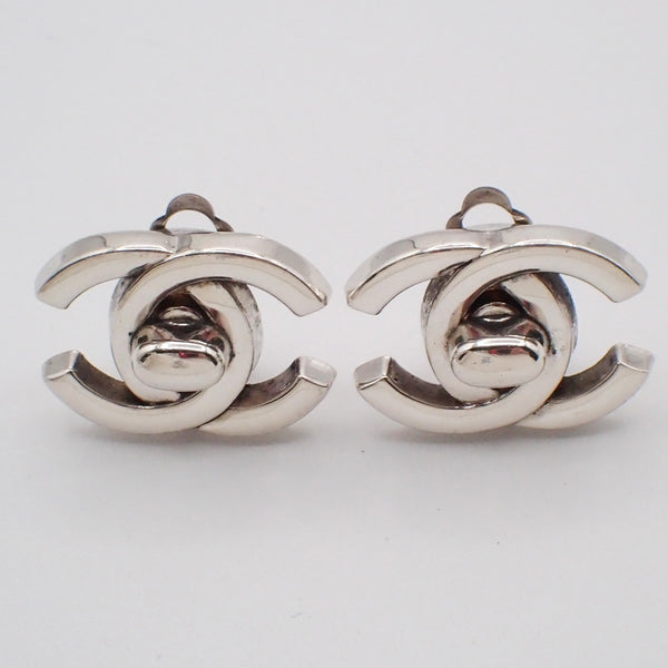 Chanel CC Turnlock Clip-On Earrings Metal - image 1
