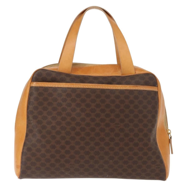Celine Vintage Macadam Handbag Canvas and Leather