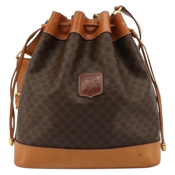 Celine Macadam Shoulder Bag PVC Leather Medium