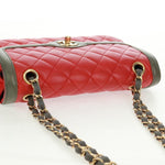 Chanel Two Tone Flap Bag Quilted Lambskin Small - image 14