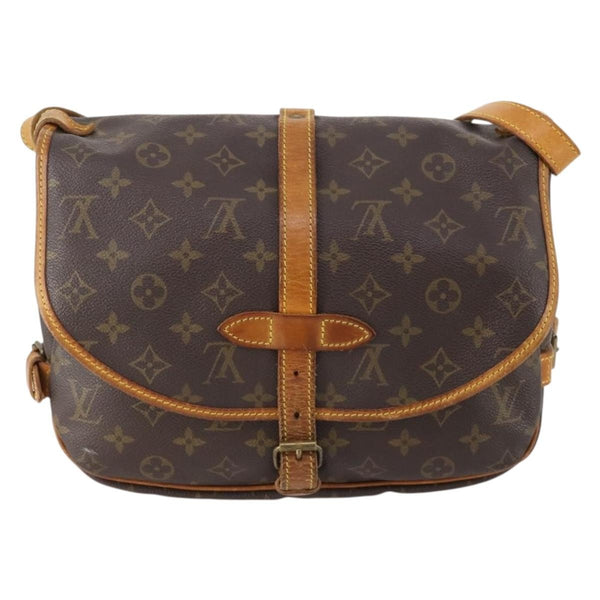 Louis Vuitton Saumur Handbag Monogram Canvas 30