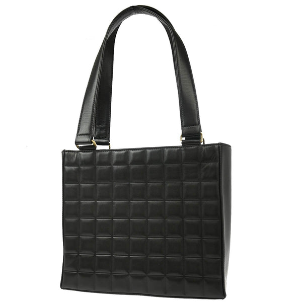 Chanel Chocolate Bar CC Tote Quilted Leather Small