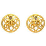 Chanel CC Round Earrings Metal - image 1