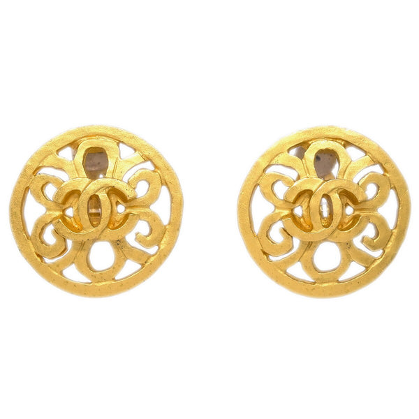 Chanel CC Round Earrings Metal - image 1