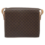 Celine Vintage Macadam Circle Logo Shoulder Bag Canvas and Leather - image 2