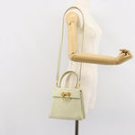 Salvatore Ferragamo Gancini Convertible Top Handle Bag Suede Mini - image 15
