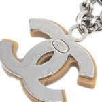 Chanel Vintage CC Pendant Necklace Metal - image 4