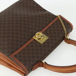 Celine Vintage Macadam Handbag Canvas and Leather - image 14