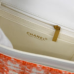 Chanel Vintage Chocolate Bar CC Flap Bag Quilted Tweed Small - image 4
