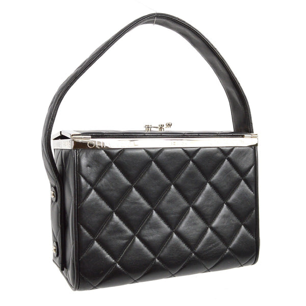 Chanel Vintage Metal Box Bag Quilted Lambskin Mini
