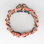 Chanel Coco mark chain 2 bracelet Metal and denim - image 3