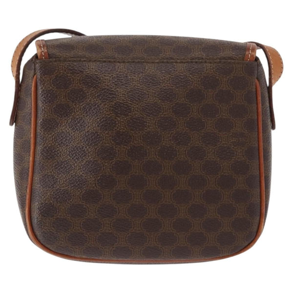 Celine Vintage Macadam Shoulder Bag Canvas and Leather