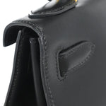 Hermes Kelly Handbag Black Box Calf with Gold Hardware 28 - image 18