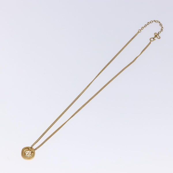 Christian Dior CD Round Pendant Necklace Metal and Crystals - image 1