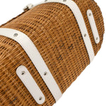 Salvatore Ferragamo Basket Gancini Handbag Leather and Wicker - image 8