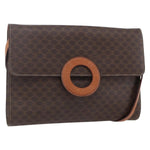 Celine Vintage Macadam Circle Logo Shoulder Bag Canvas and Leather - image 16