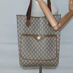 Gucci Vintage Web Strap Tote GG Coated Canvas Tall - image 13