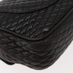 Bally Vintage Chain Shoulder Bag Quilted Leather - image 9