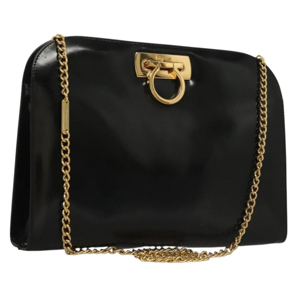 Salvatore Ferragamo Vintage Gancini Chain Shoulder Bag Patent Leather - image 1