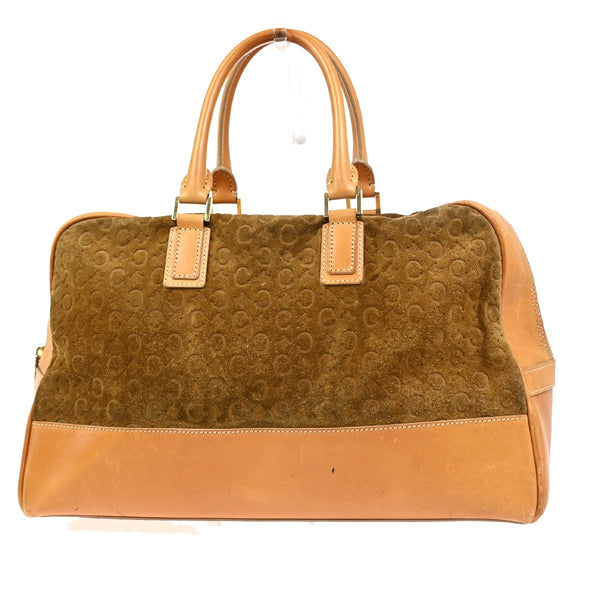 Celine C Macadam Handbag Suede and Leather