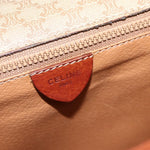 Celine Vintage Macadam Circle Logo Shoulder Bag Canvas and Leather - image 6