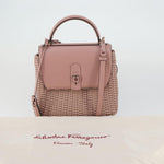 Salvatore Ferragamo Boxyz Top Handle Bag Woven Leather Medium - image 13