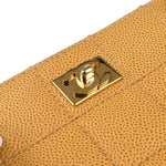Chanel Vintage Chocolate Bar Open Tote Quilted Caviar Medium - image 9