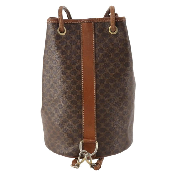 Celine Vintage Macadam Backpack Canvas and Leather