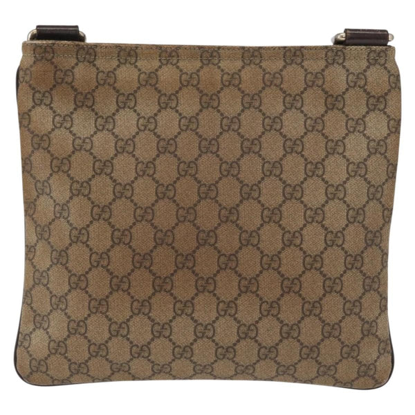 Gucci Flat Messenger Bag GG Coated Canvas Medium