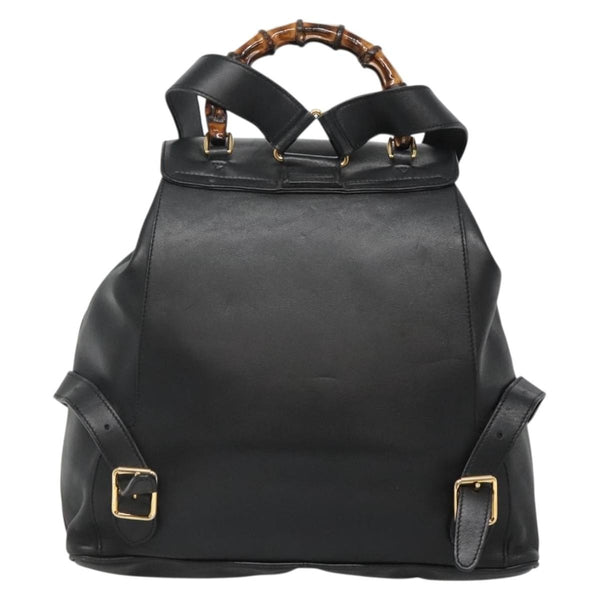 Gucci Vintage Bamboo Backpack Leather