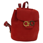 Salvatore Ferragamo Gancini Flap Drawstring Backpack Suede - image 1