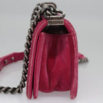 Chanel Boy Flap Bag Quilted Velvet Old Medium - image 3