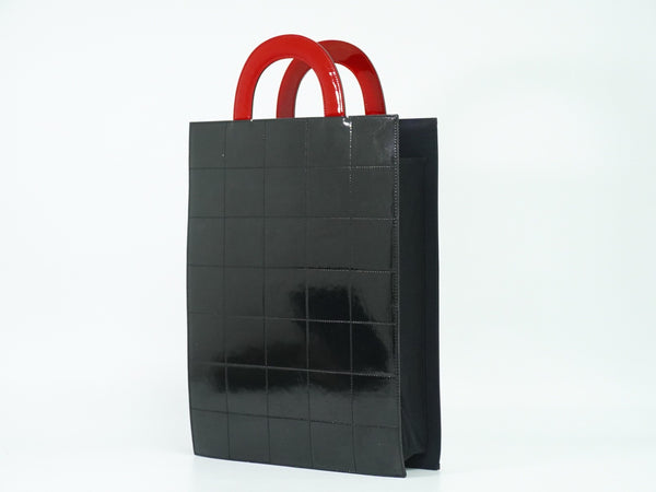 Chanel Vintage Portrait Tote Printed Leather and Quilted Patent Tall