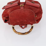 Gucci Vintage Bamboo Backpack Suede Medium - image 13