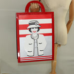 Chanel Vintage Portrait Tote Printed Leather and Quilted Patent Tall - image 14