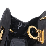 Salvatore Ferragamo Vintage Gancini Chain Shoulder Bag Suede Small - image 19