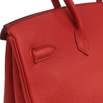Hermes Birkin Handbag Red Togo with Palladium Hardware 35 - image 14