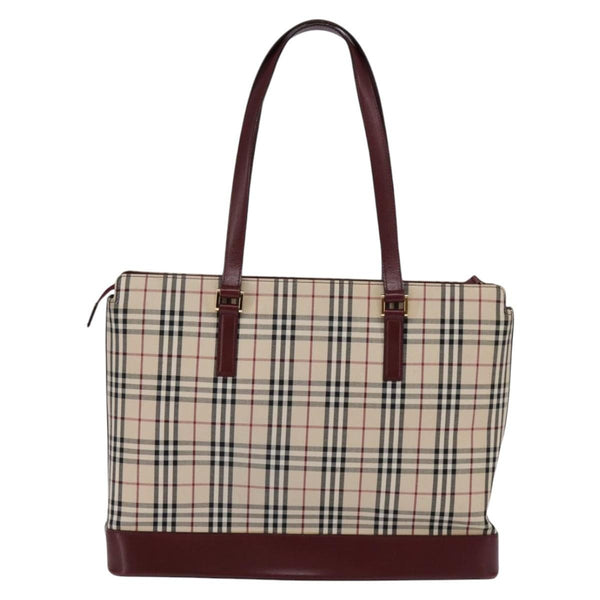 Burberry Nova Check Tote canvas check pattern