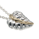 Tiffany & Co. Leaf Pendant Necklace Silver 925 and K18 Yellow Gold - image 3
