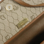 Christian Dior Vintage Honeycomb Shoulder Bag Canvas and Leather - image 6