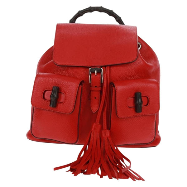 Gucci Bamboo Tassel Backpack Leather Medium - image 1