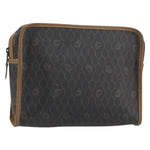 Christian Dior Vintage Honeycomb Zip Pouch Canvas and Leather - image 15