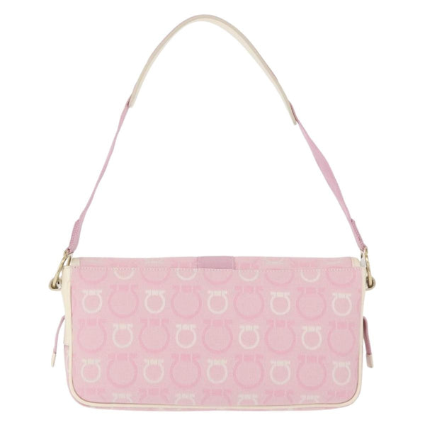 Salvatore Ferragamo Gancini Shoulder Bag Canvas