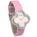 Van Cleef & Arpels Alhambra Quartz Watch White Gold and Satin with Diamond Bezel and Mother of Pearl 26 - image 1