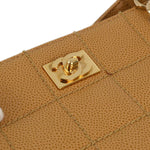Chanel Vintage Chocolate Bar Zip Around Tote Quilted Calfskin Small - image 8