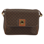 Celine Vintage Macadam Circle Logo Shoulder Bag Canvas and Leather - image 19